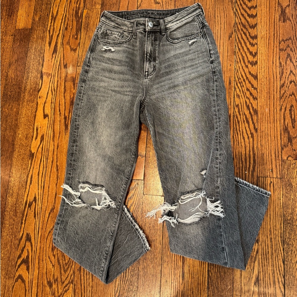 American Eagle Gray/Black Denim Jeans
